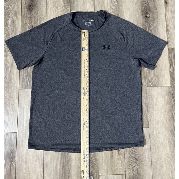 Under Armour Tech Tee Gray Short Sleeve Athletic Shirt Mens Sz Large - Picture 8 of 9